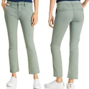 MOTHER The Insider Ankle Prep Killing Time Green Chino Trouser Pants Size 25